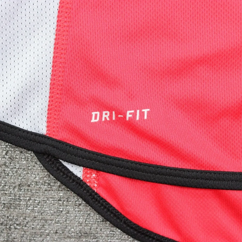 Nike Dri-FIT Womens Medium Red Long Sleeve Running Training Shirt Mesh Panels
